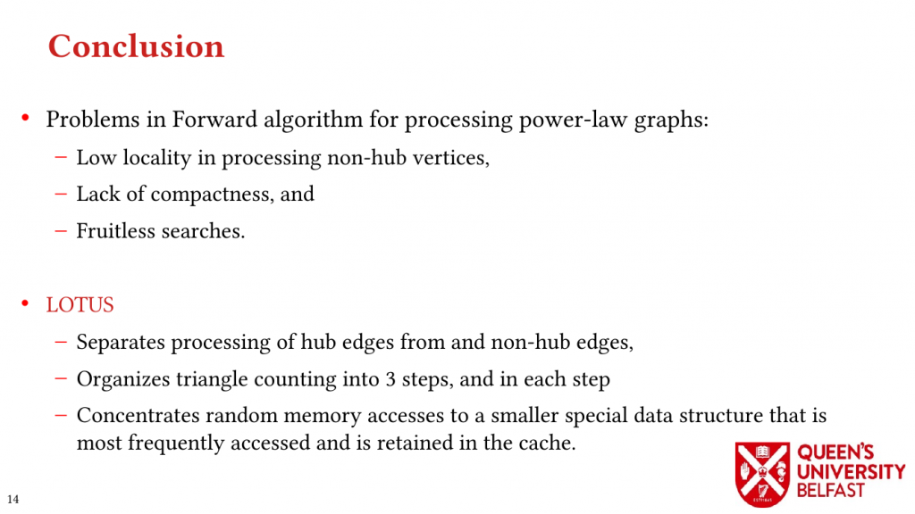 LOTUS: Locality Optimizing Triangle Counting - Conclusion