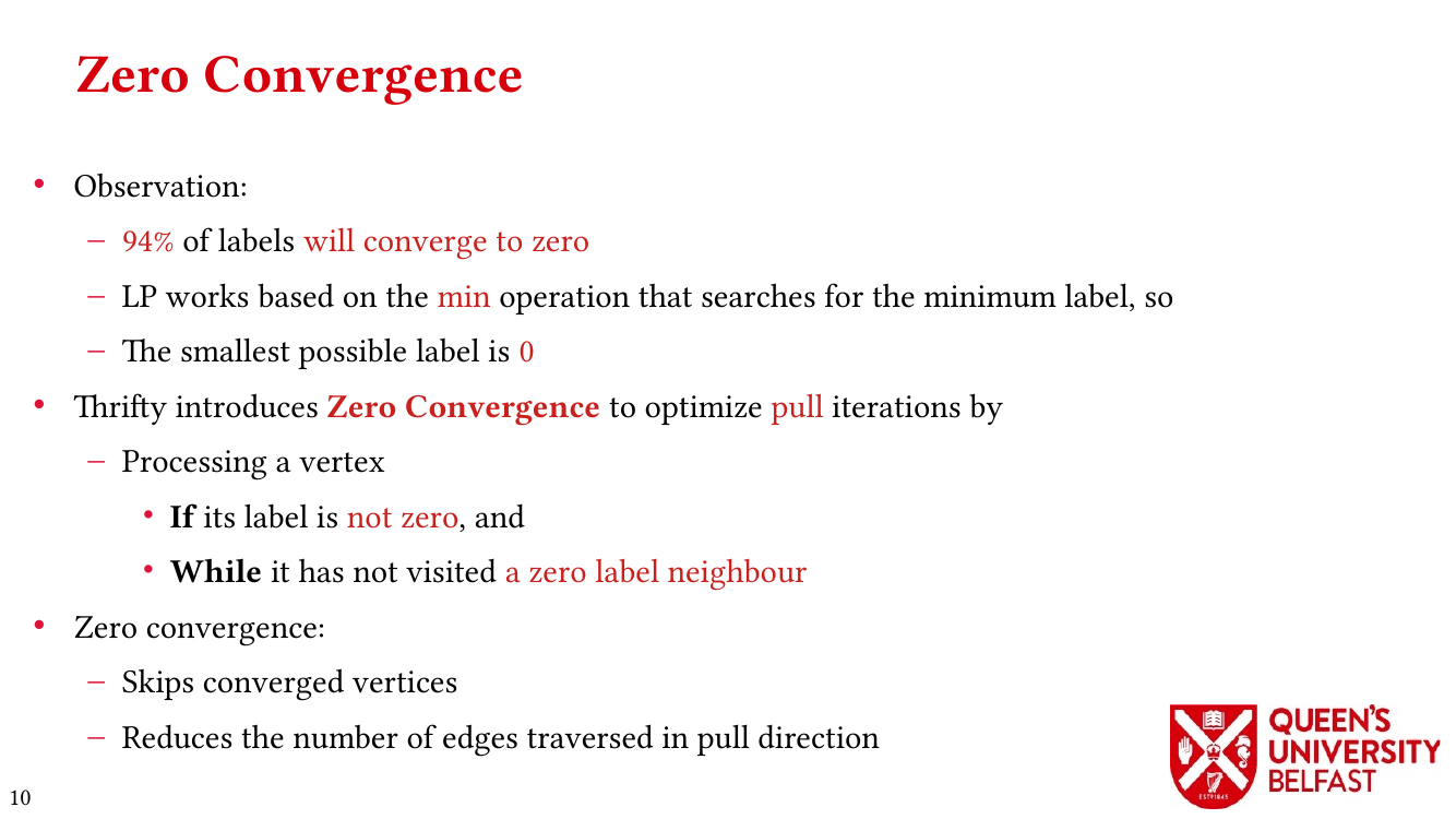 Thrifty Label Propagation: Zero Convergence