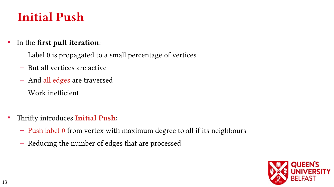 Thrifty Label Propagation:  Initial Push