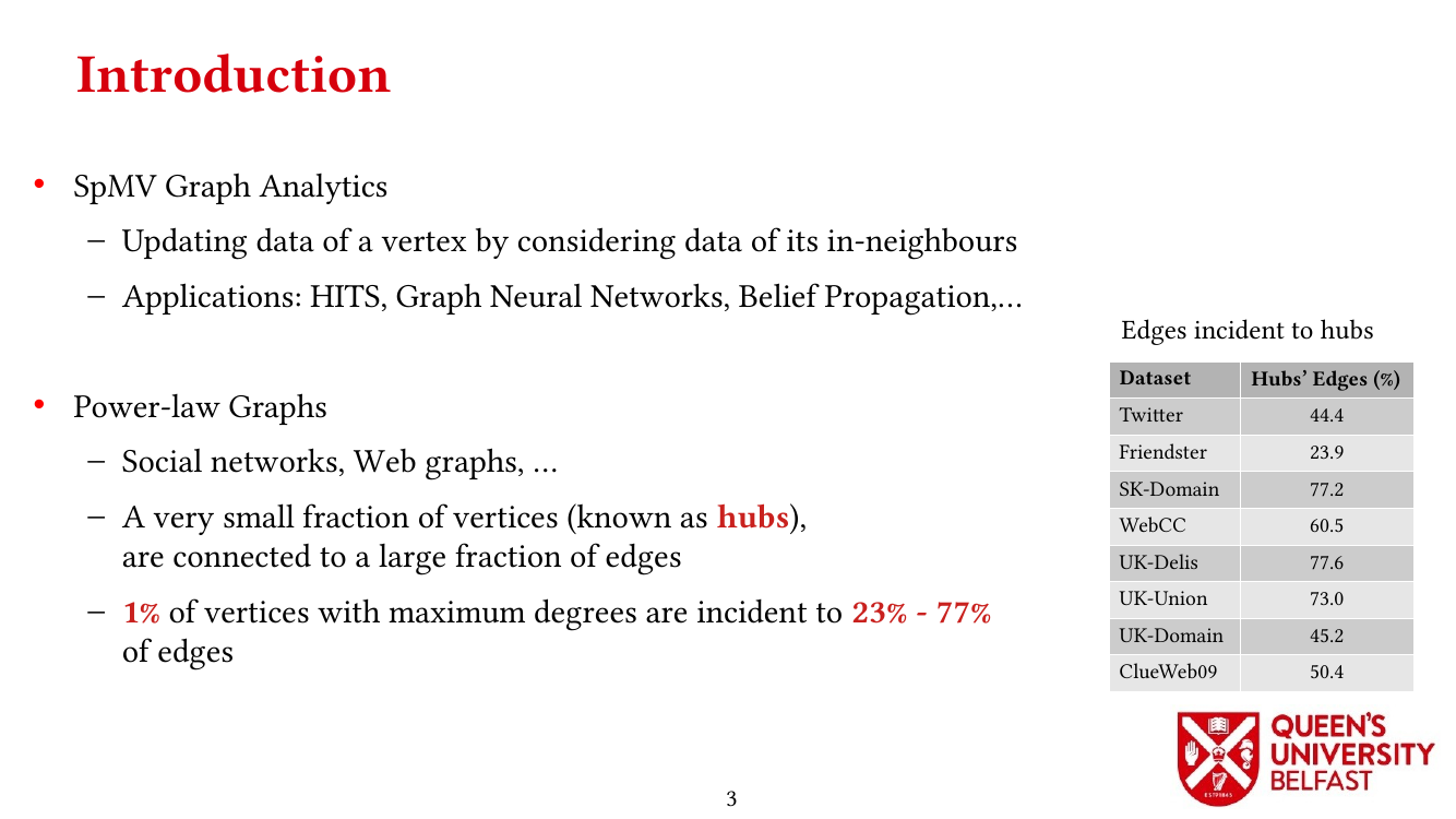 Exploiting in-Hub Temporal Locality in SpMV-based Graph Processing : Introduction