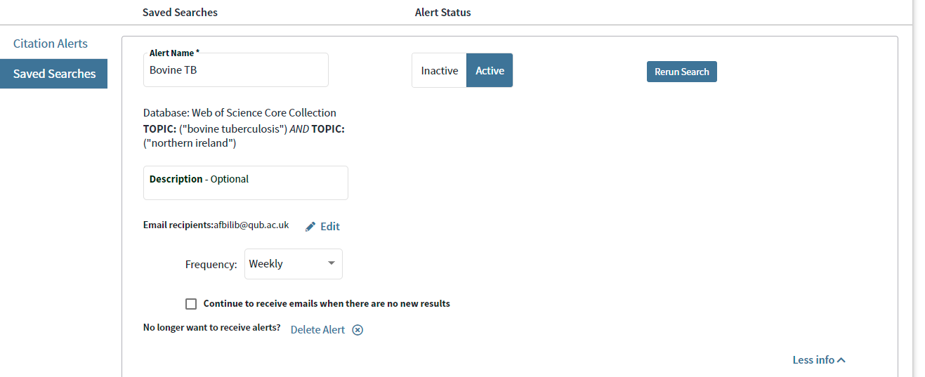 Keep uptodate with  of Science alerts AFBI Library Blog