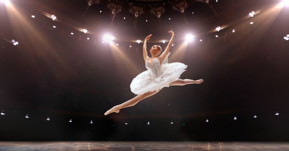 Ballet dancer on stage