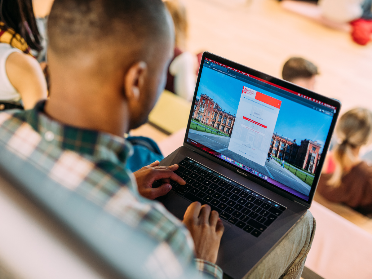 Man Working at Computer