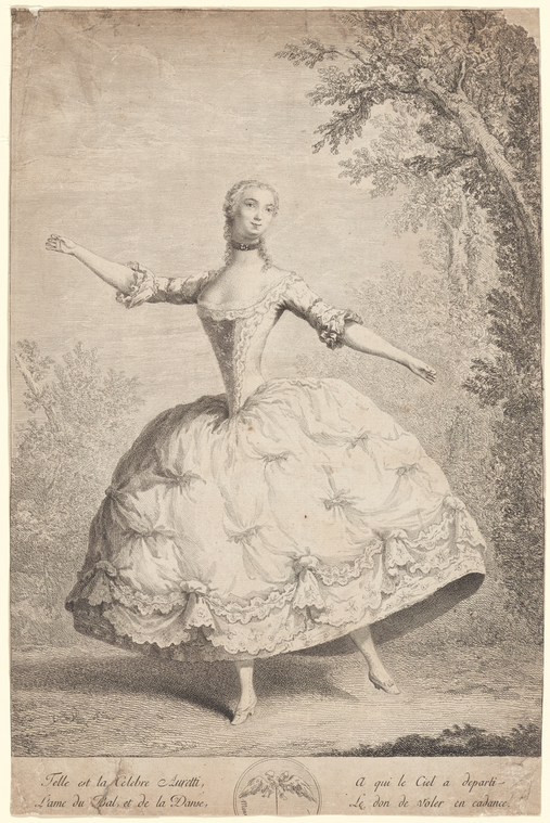 Mlle Auretti by an anon. artist. Copy New York Public Library.