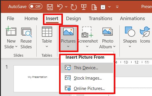 PowerPoint - inserting a picture