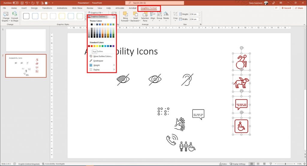 PowerPoint - recolouring icons