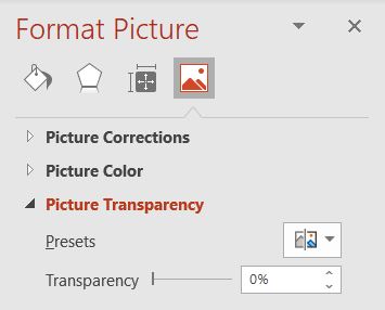 PowerPoint - Transparency options