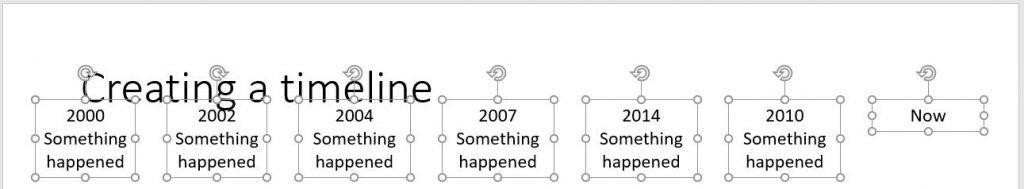 Creating a timeline