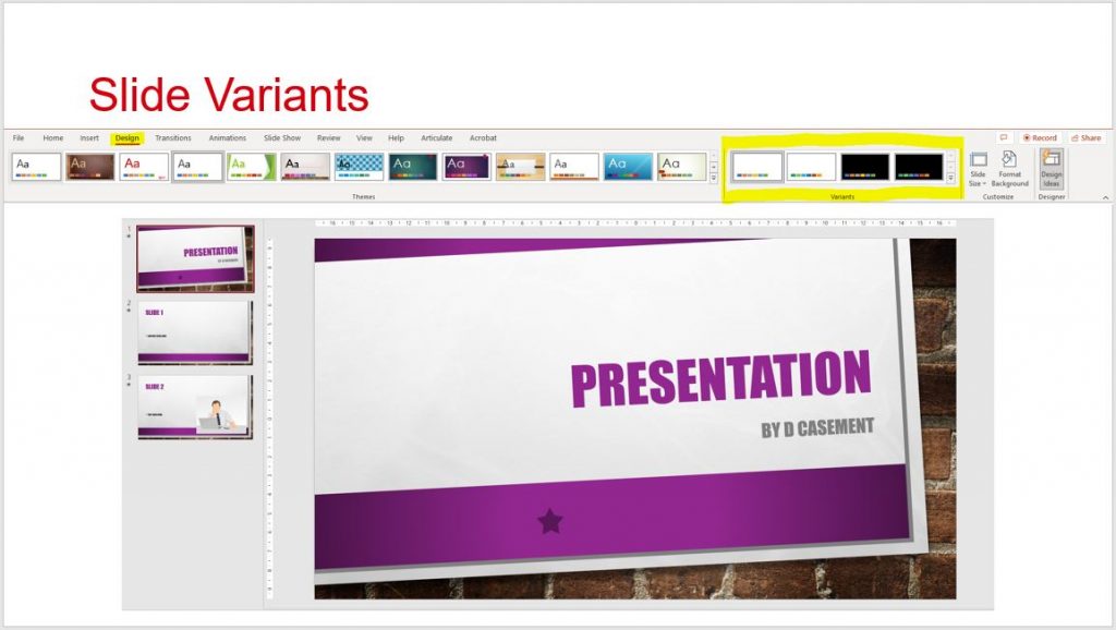 PowerPoint - Design Variants
