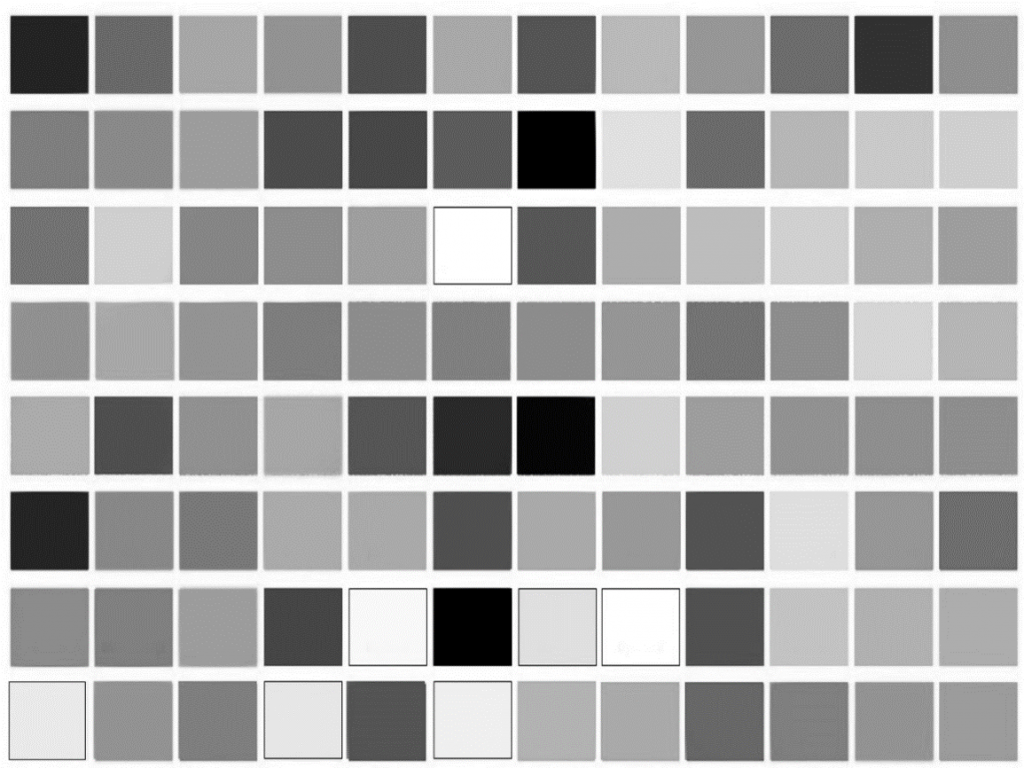 Colour Swatch converted to Black and White