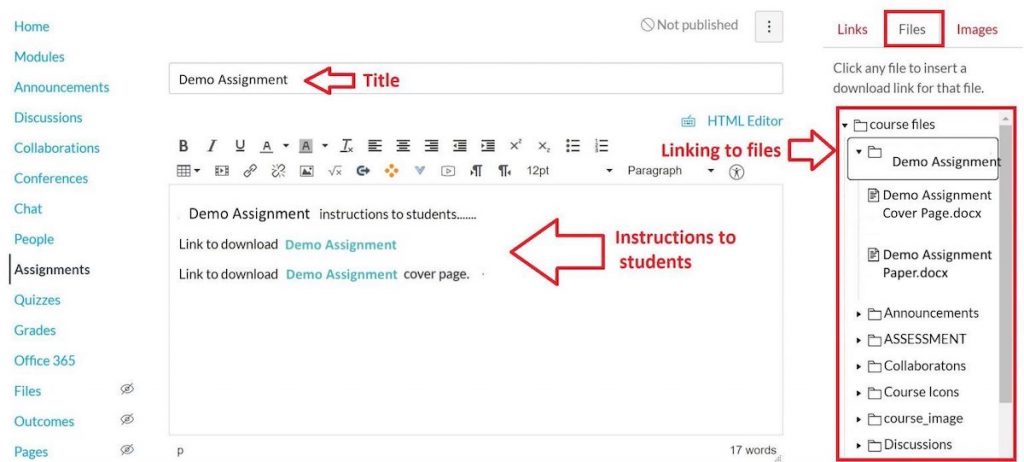 add assignment instructions