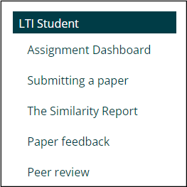 Figure 9 - Screenshot of student help guides for Canvas Turnitin LTI integration.