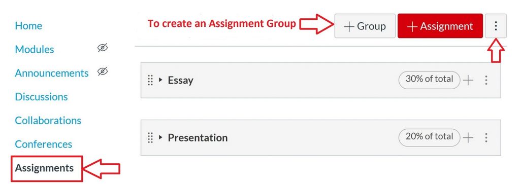 How to create an Assignment Group Image