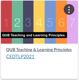 Teaching & Learning Principles Canvas Course Card