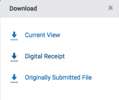 Download digital receipt menu