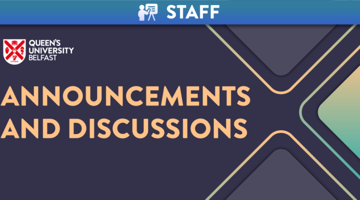 Announcements and Discussions