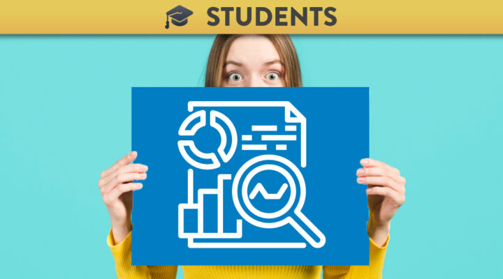 Woman holding up a card with the Jisc icon for Media Literacies