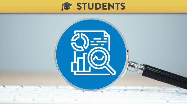 Keyboard and magnifying glass with the Jisc icon for Media Literacies