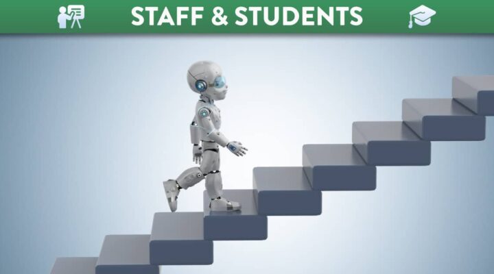 Robot walking up stairs