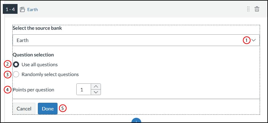 Edit item bank questions