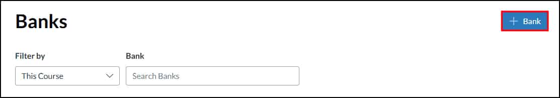 + Bank button selected