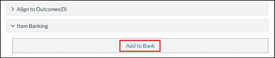 Add to Bank button