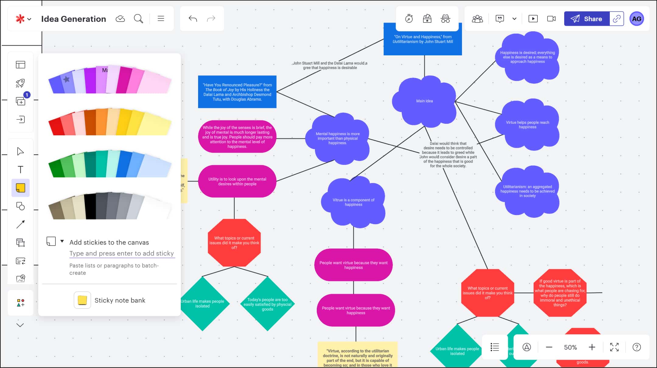 Example of a lucidspark board