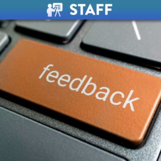 Keyboard with feedback button