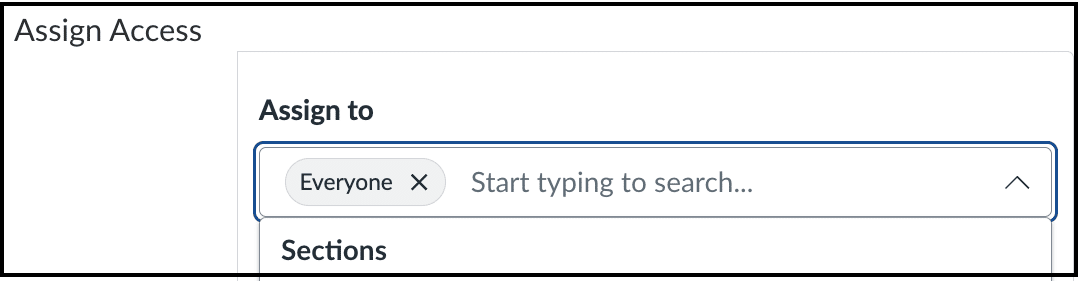 Assign access to students on a page in Canvas.