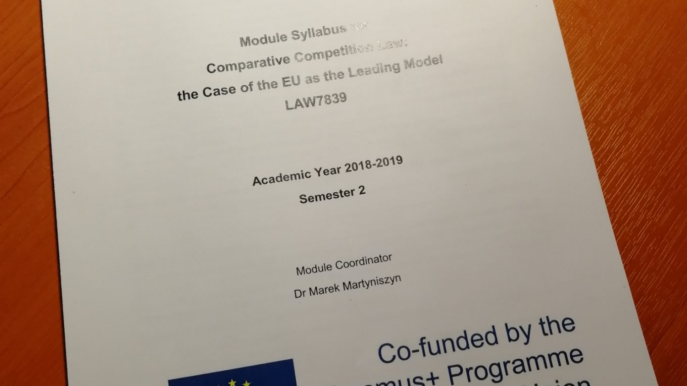 Module Syllabus ready to go!