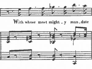 Frederic Clay's recitative for Fadladeen, with dotted rhythms creating a strong musical character