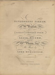  Bendemeer's Stream Burghersh Title page