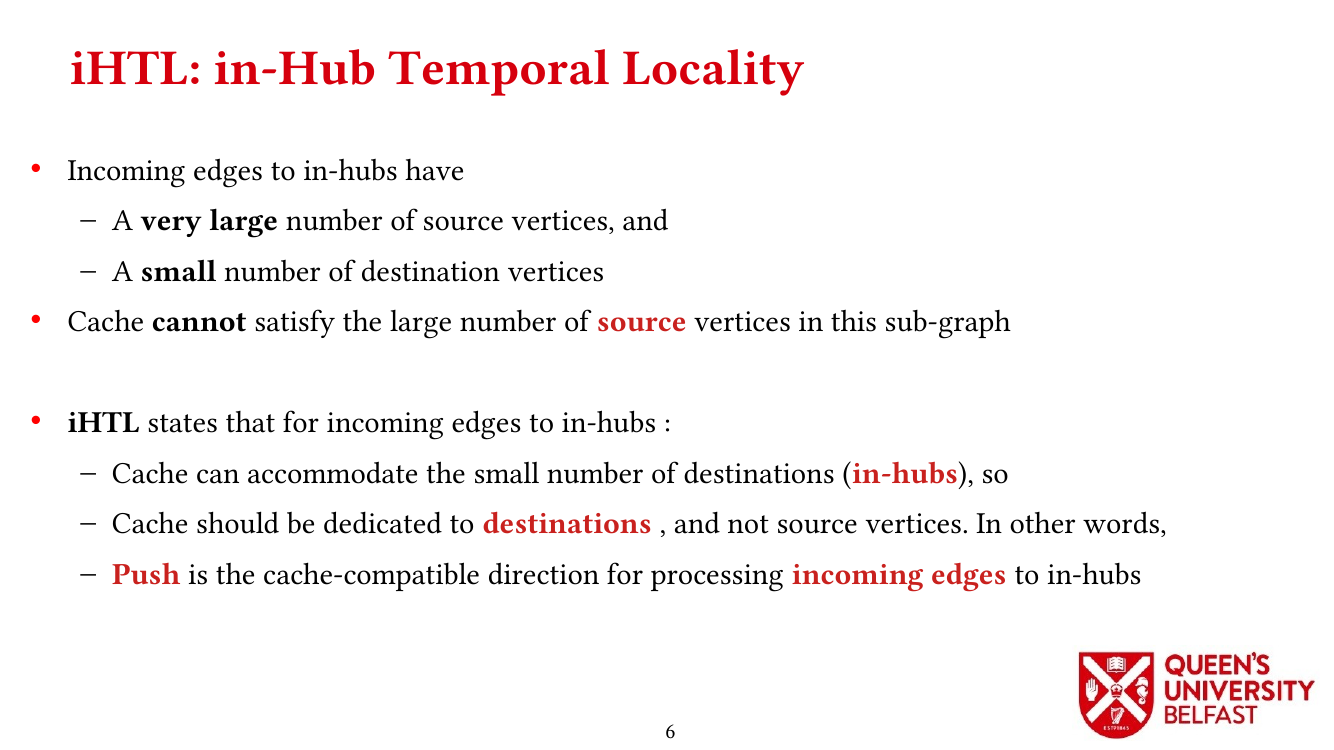 Exploiting in-Hub Temporal Locality in SpMV-based Graph Processing : iHTL: in-Hub Temporal Locality