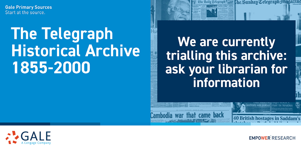 The Telegraph Historical Archive – Trial Access Now Available | Library ...
