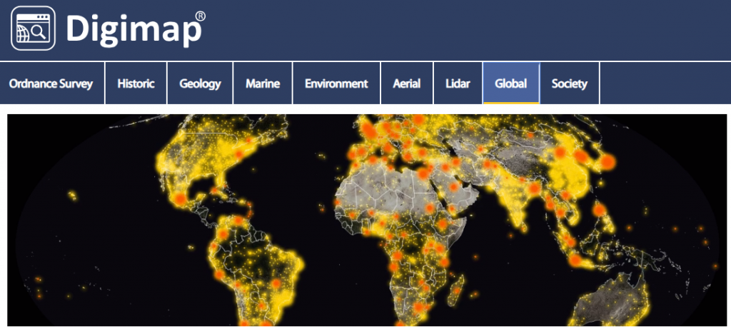 Map image on Global Digimap 