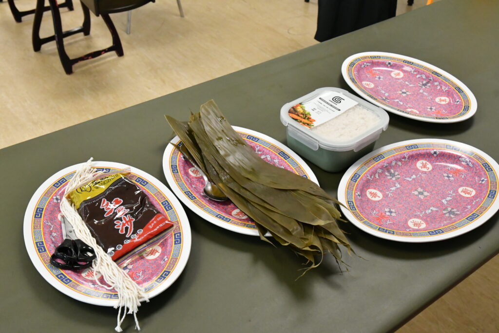 Zongzi materials ready for wrapping