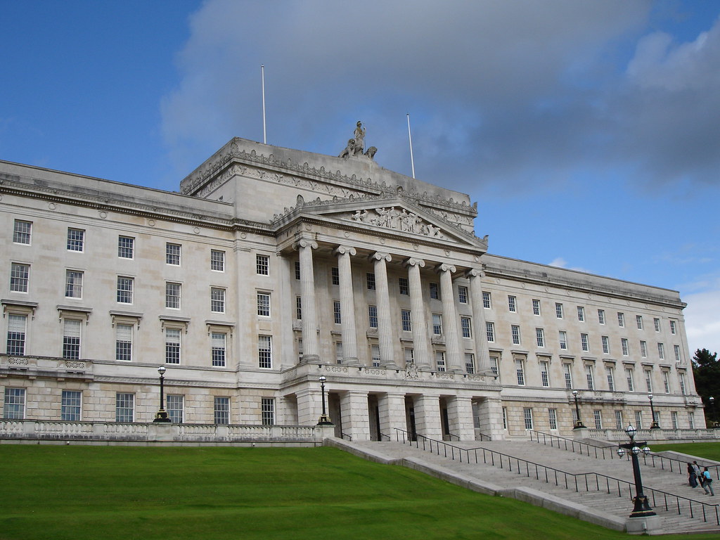 A photograph of Stormont, the Northern Ireland Assembly building in Belfast