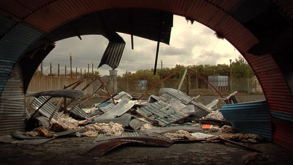 Demolished Compounds - Outside rubble viewed from Inside