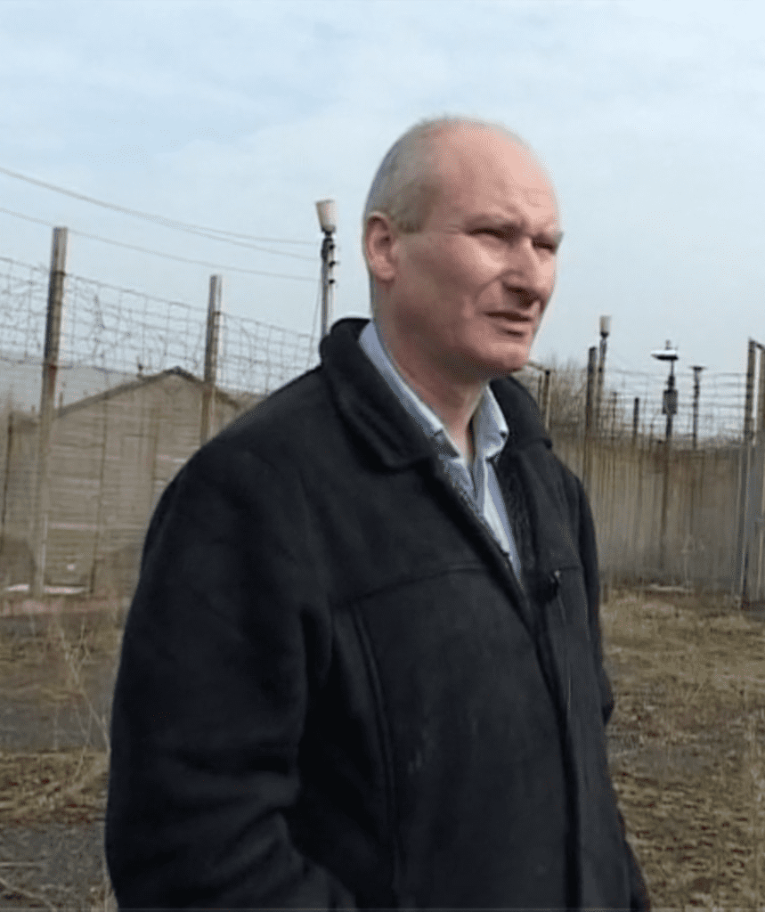 A picture of BH outside the Maze and Long Kesh.
