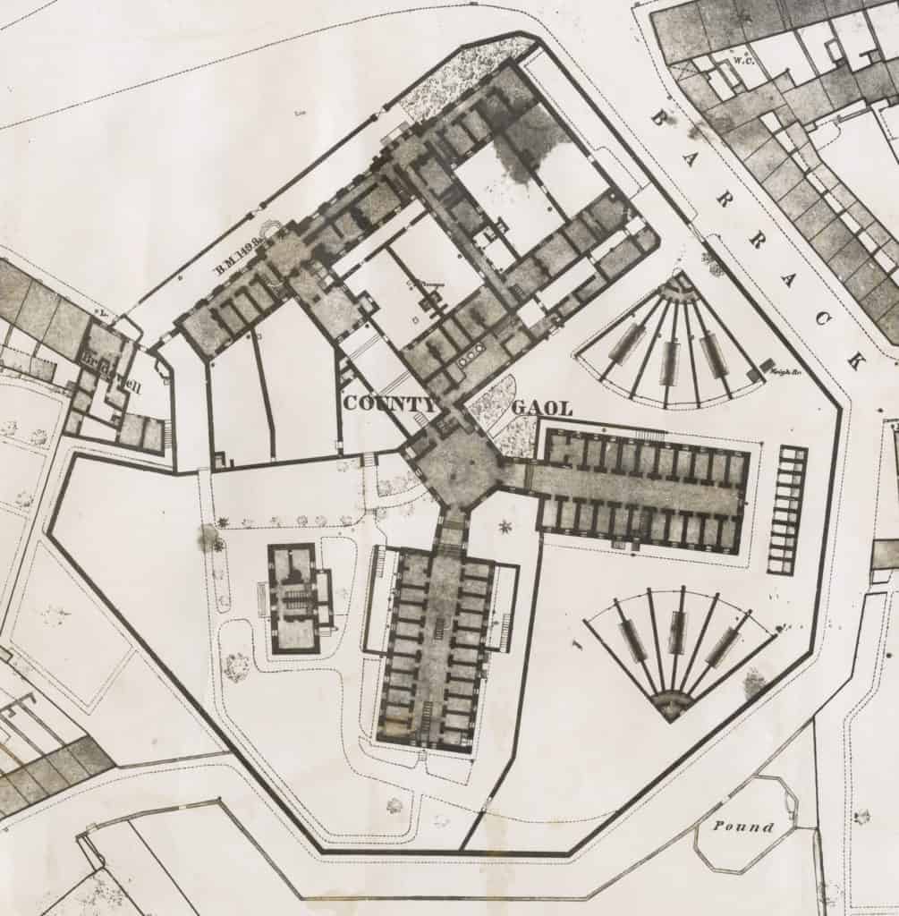 OS plan 1/500 Sheet 16 Armagh section showing jail.