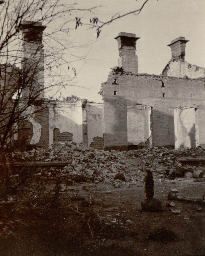 Hart's house was destroyed during the Beijing Legation Quarter siege. Summer 1900. MS 15/6/6/1.