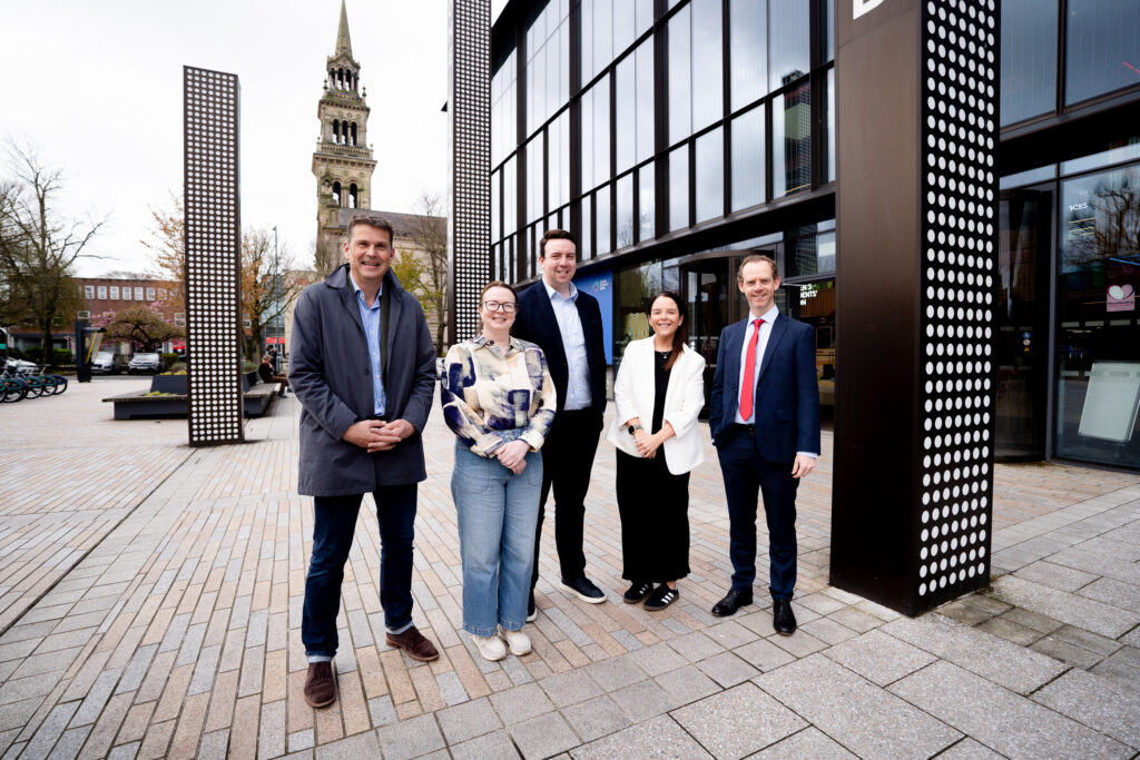 Image of the judges: Eoin McMullan, Paul Eastwood, Kirsty Dillon, Roger Warnock, and Anne Dornan.