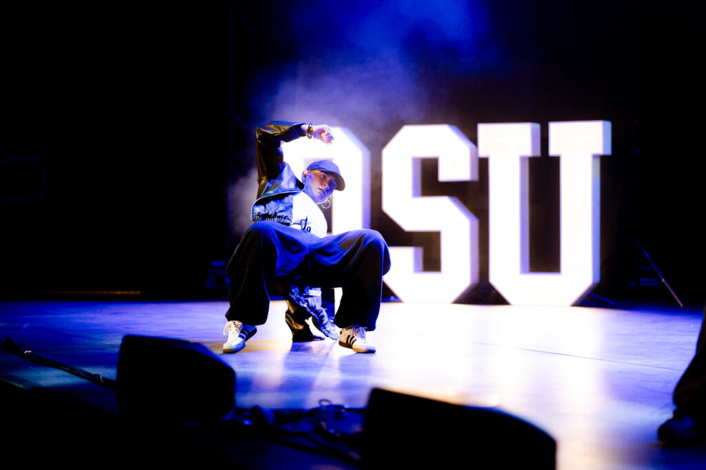 Student from Dance club performing on stage