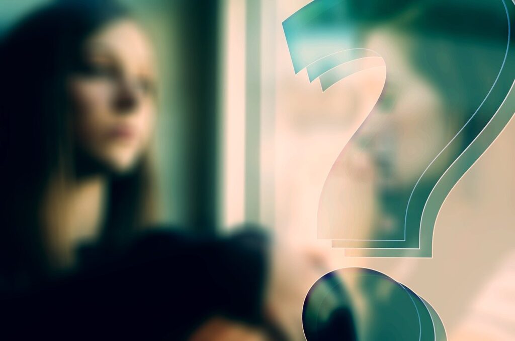 woman with question mark