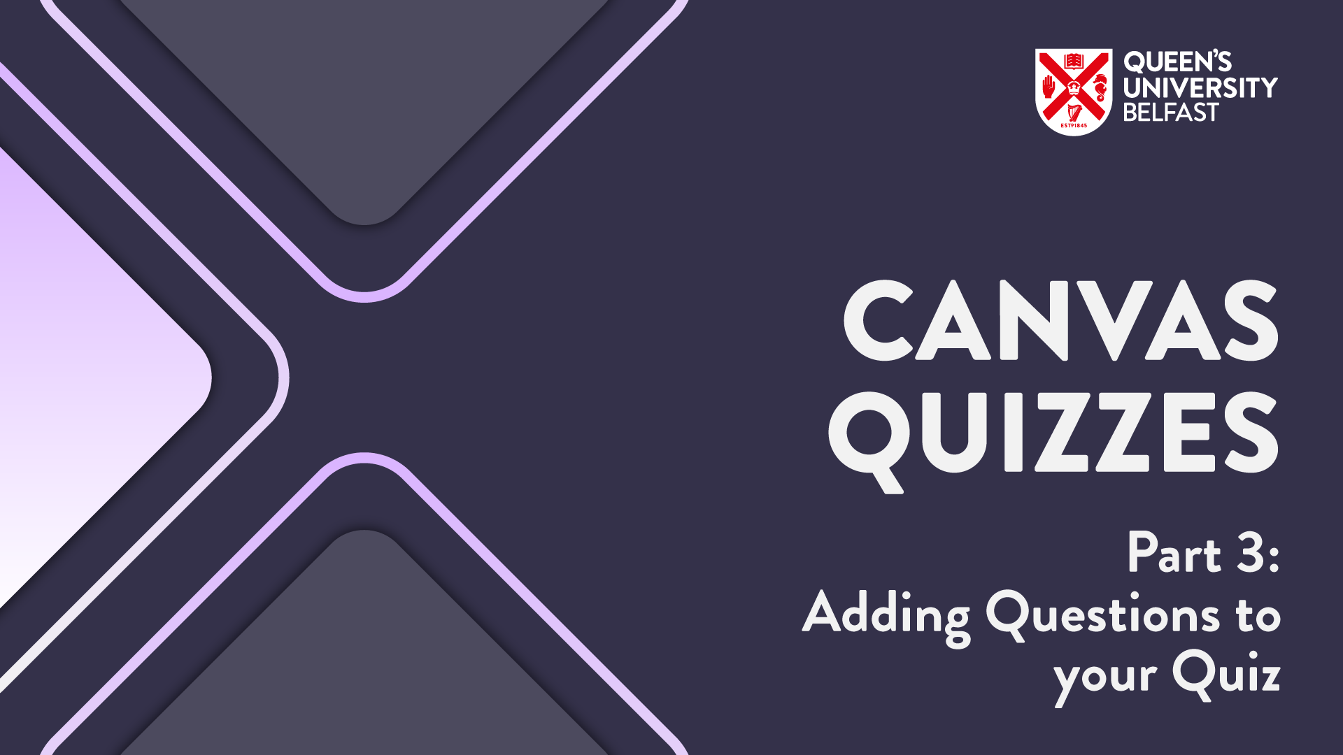 Canvas Quizzes Part 3 - Adding questions to your quiz