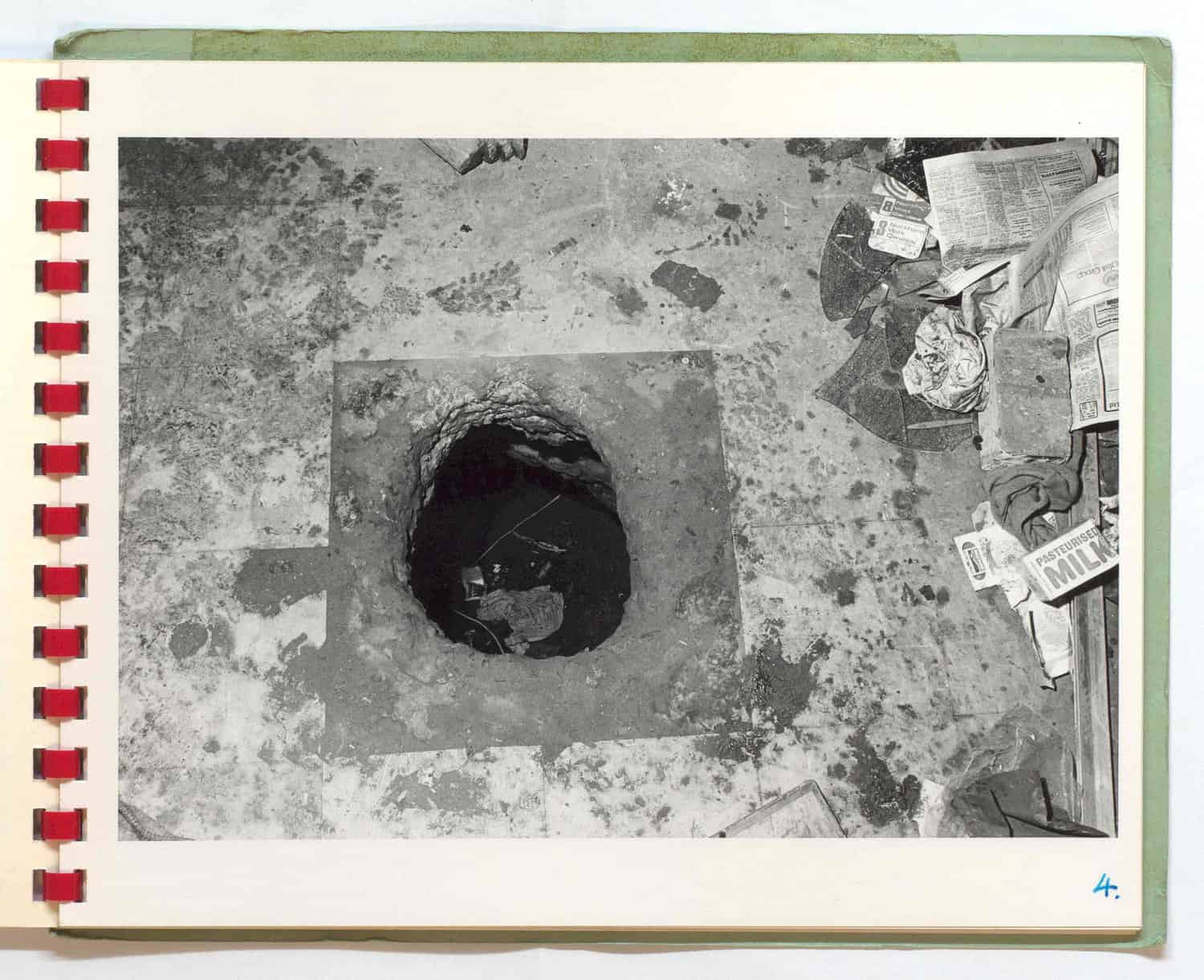 A hole dug into the concrete of a cell. A hole dug into the concrete of a cell.