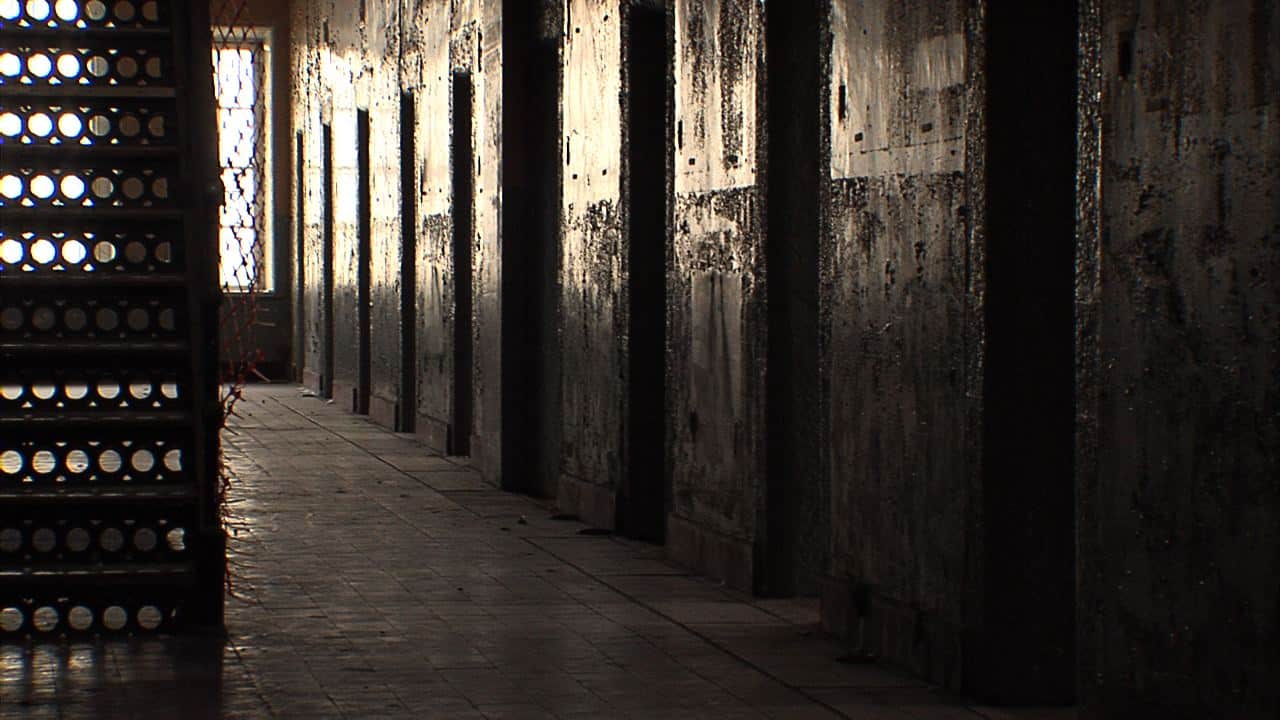Bottom floor of the Armagh Gaol showing cell doors Bottom floor of the Armagh Gaol showing cell doors
