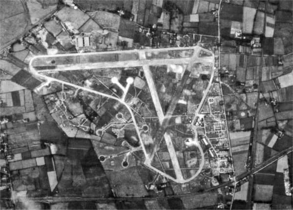 Official aerial photograph of RAF Long Kesh airfield, 28 July 1942. Image courtesy Ulster Aviation Society. Long Kesh in 1942, an aerial view.
