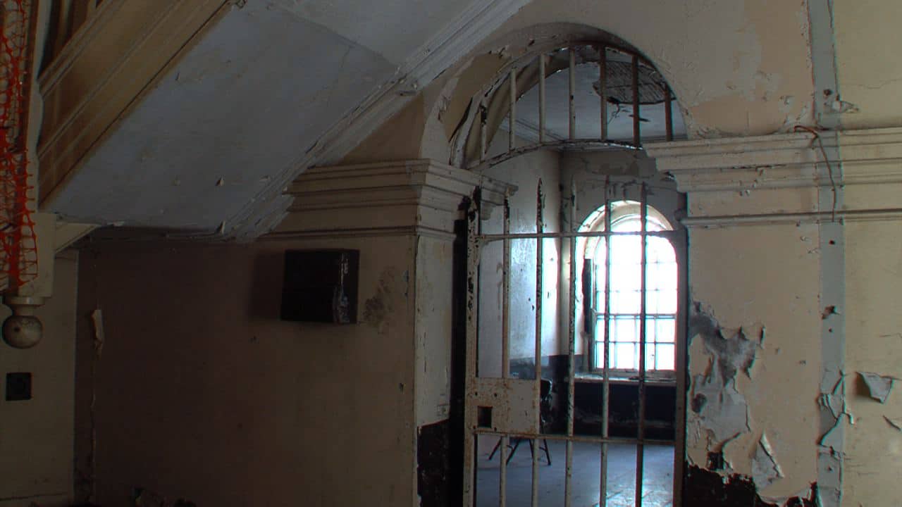 staircase and grid gate in the Armagh Gaol. staircase and grid gate in the Armagh Gaol.